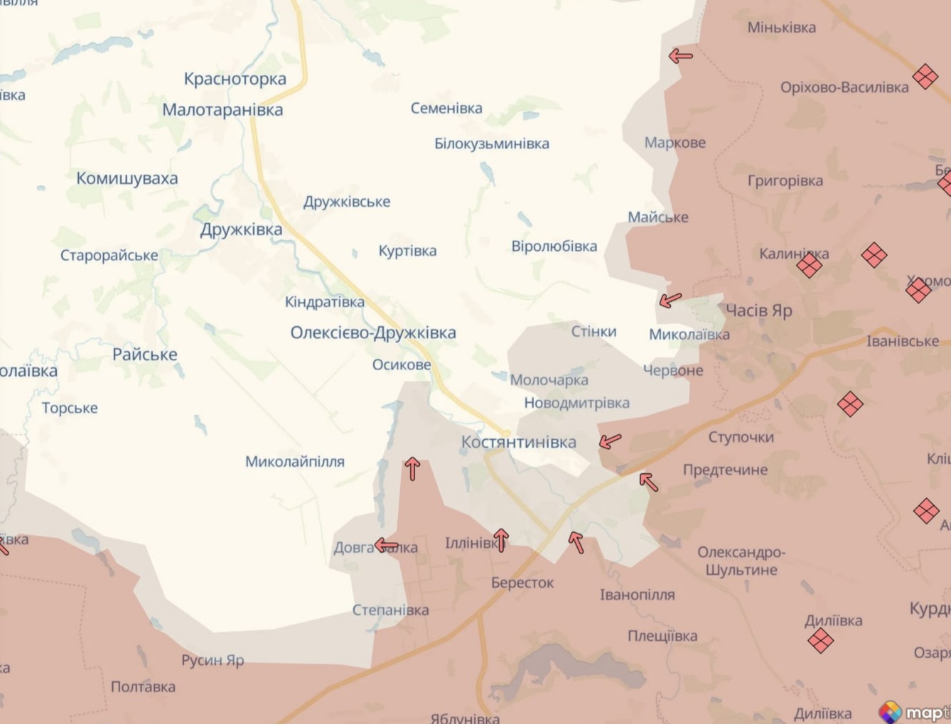 Орієнтовна карта бойових дій на 13 вересня о 17:06/DeepStateMap
