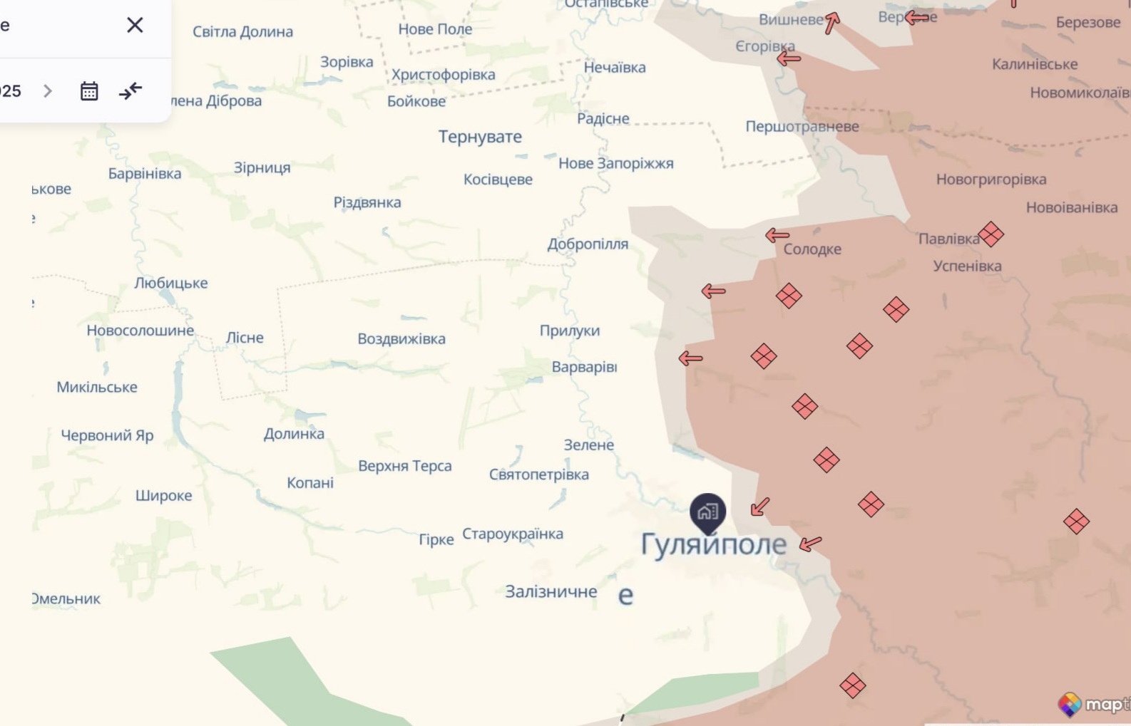 Орієнтовна карта бойових дій станом на 5 грудня о 22:42/ DeepStateMap Орієнтовна карта бойових дій станом на 5 грудня о 22:42/ DeepStateMap