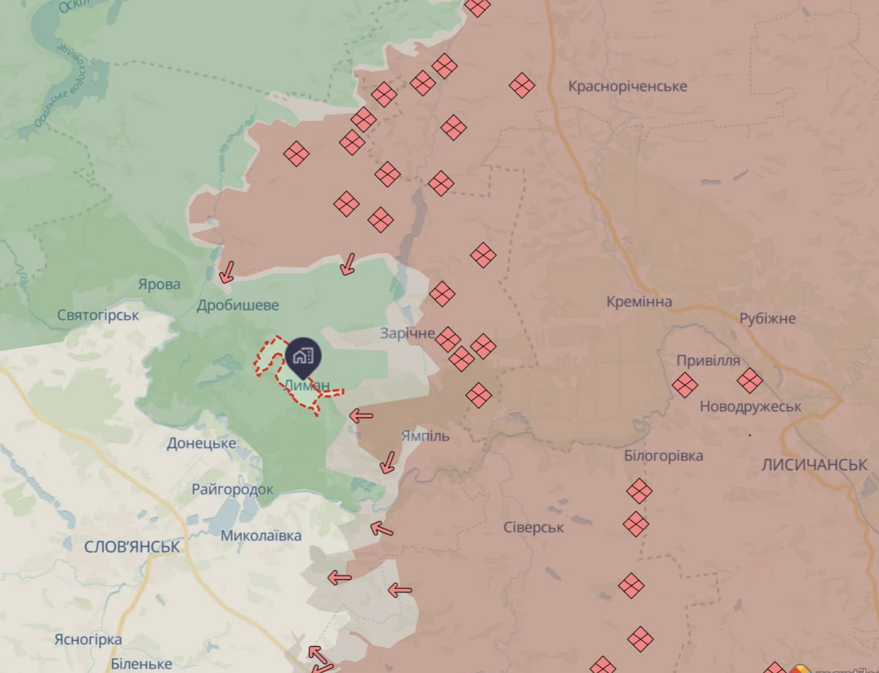 Орієнтовна карта бойових дій на 8 серпня о 22:34/DeepStateMap