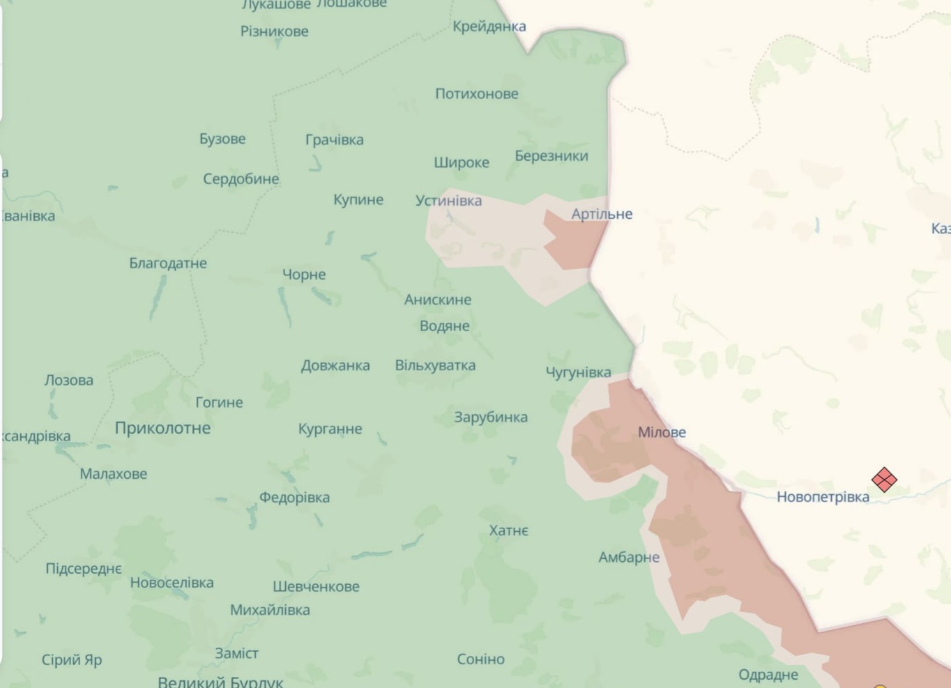 Орієнтовна карта бойових дій на 28 липня о 22:35/DeepStateMap