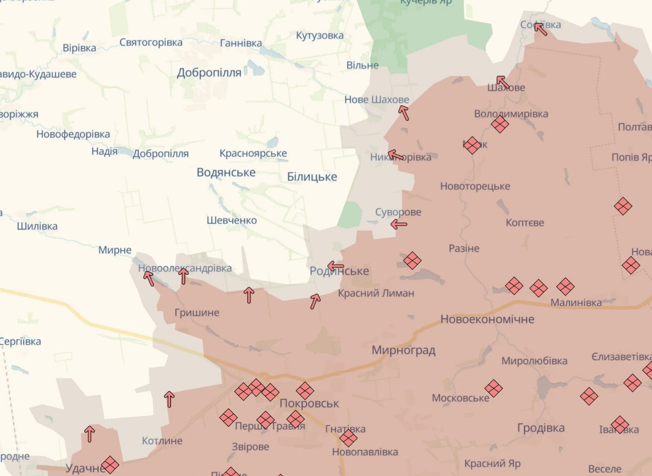 Орієнтовна карта бойових дій на 20 червня о 23:02/DeepStateMap