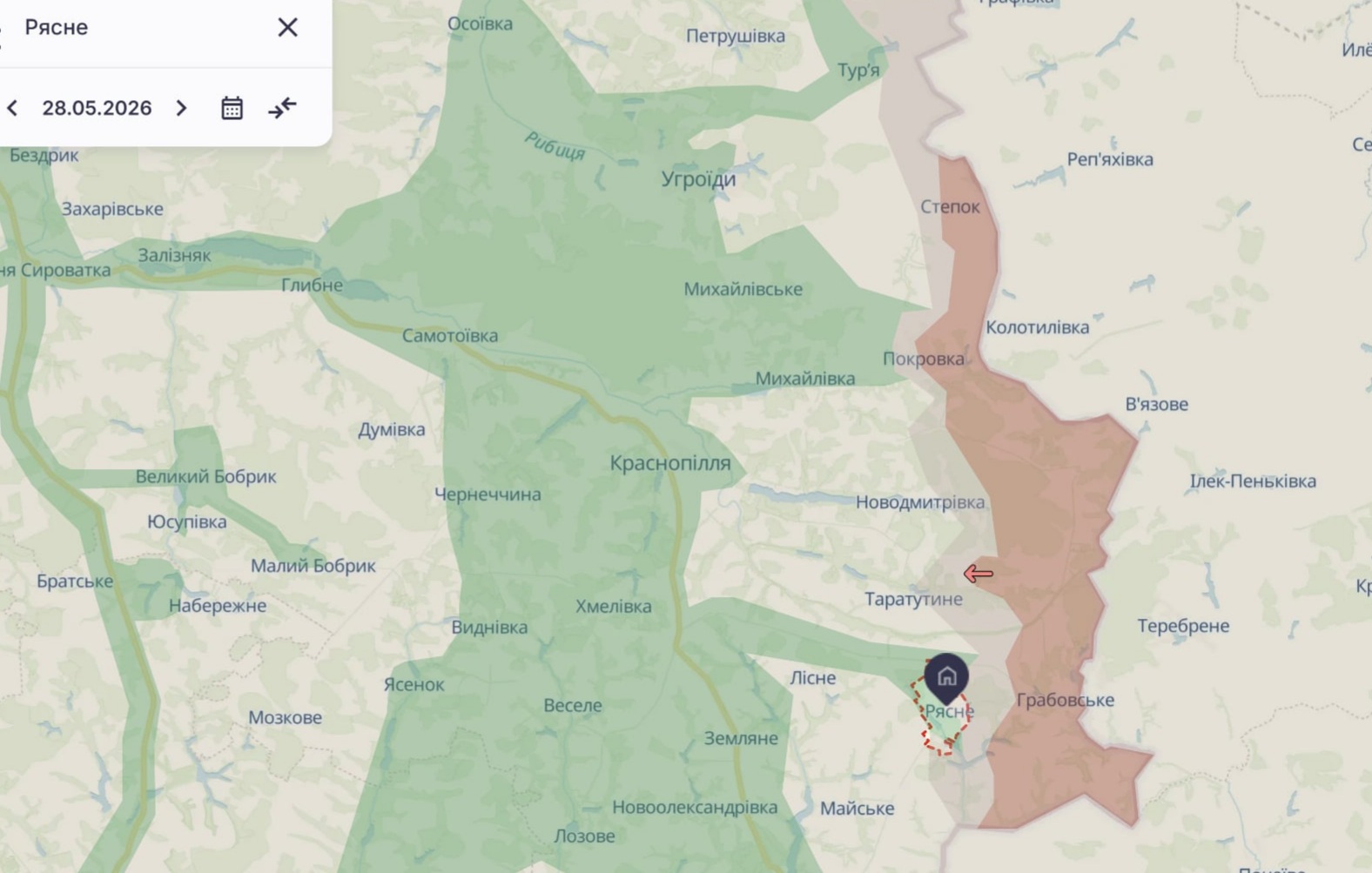 Орієнтовна карта бойових дій на 30 травня о 10:01/DeepStateMap