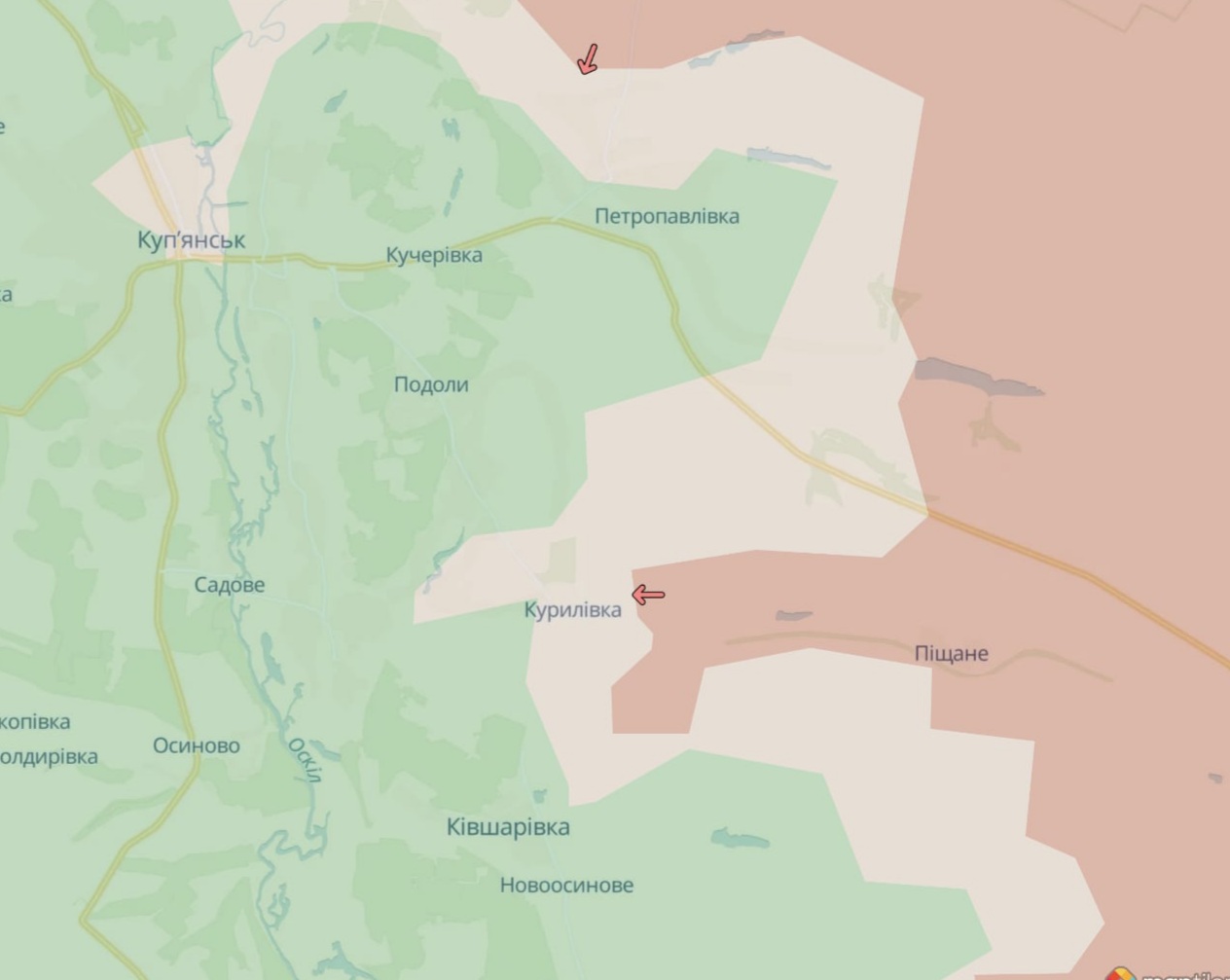 Орієнтовна карта бойових дій на 16 серпня о 21:59/DeepStateMap
