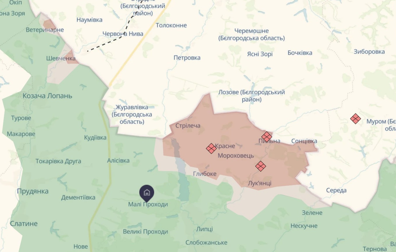 Орієнтовна карта бойових дій на 26 липня о 23:19/DeepStateMap