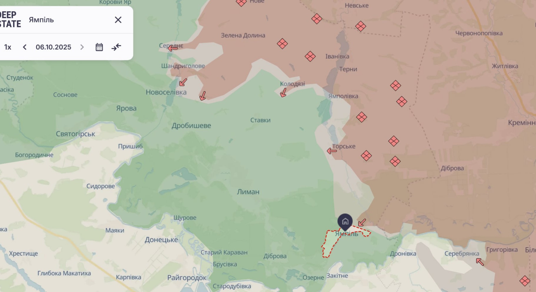 Ориентировочная карта боевых действий на 7 октября в 13:20 / DeepStateMap Ориентировочная карта боевых действий на 7 октября в 13:20 / DeepStateMap