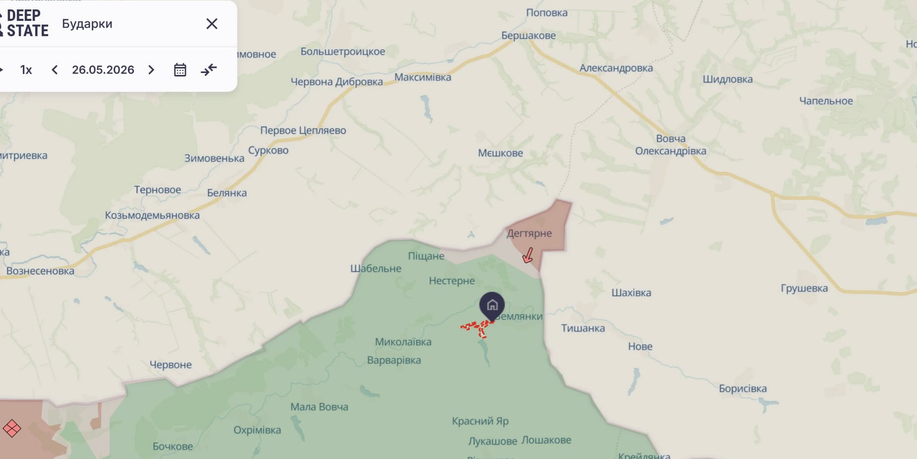 Орієнтовна карта бойових дій на 26 травня о 23:17/DeepStateMap Орієнтовна карта бойових дій на 26 травня о 23:17/DeepStateMap
