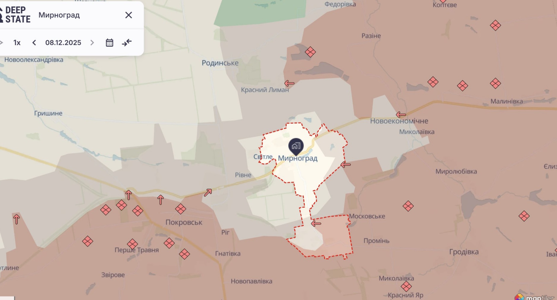 Ориентировочная карта боевых действий на 8 декабря в 21:05/DeepStateMap Ориентировочная карта боевых действий на 8 декабря в 21:05/DeepStateMap