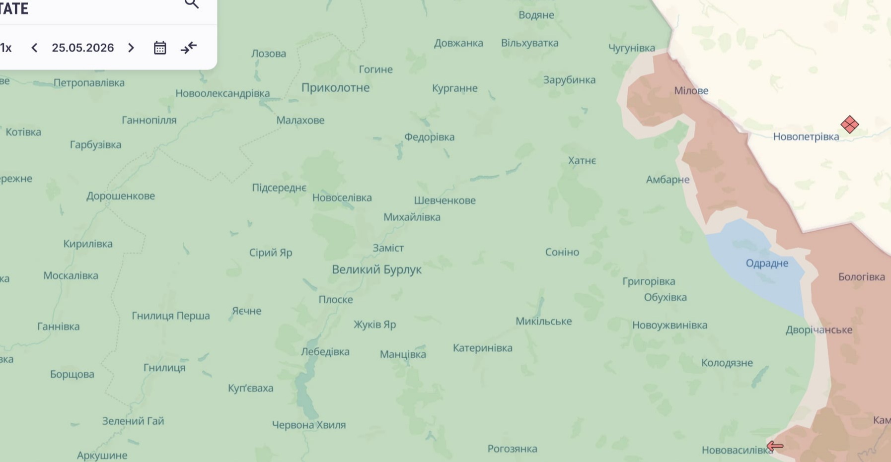 Ориентировочная карта боевых действий на 27 мая в 23:16/DeepStateMap Ориентировочная карта боевых действий на 27 мая в 23:16/DeepStateMap