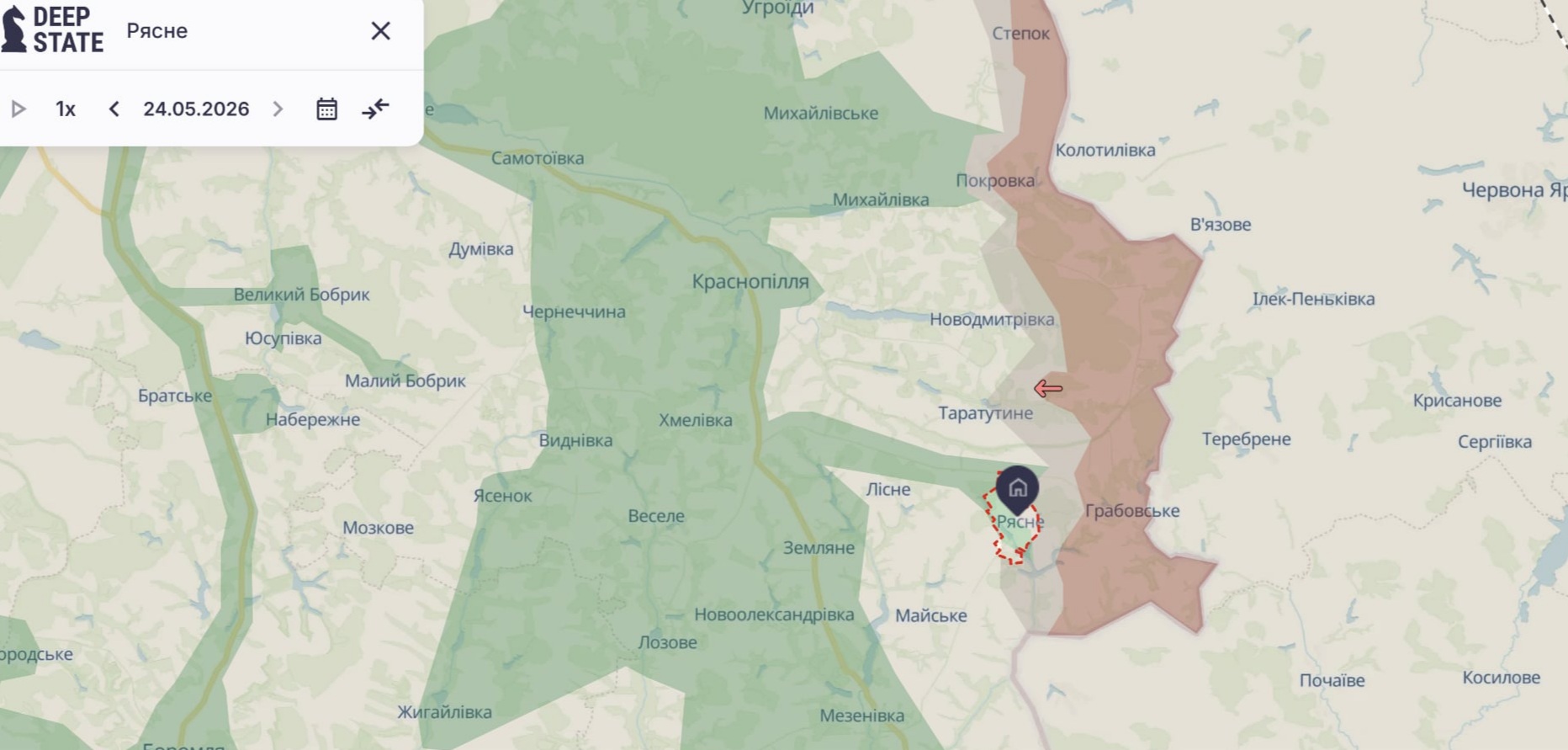Орієнтовна карта бойових дій на 24 травня о 23:55/DeepStateMap Орієнтовна карта бойових дій на 24 травня о 23:55/DeepStateMap