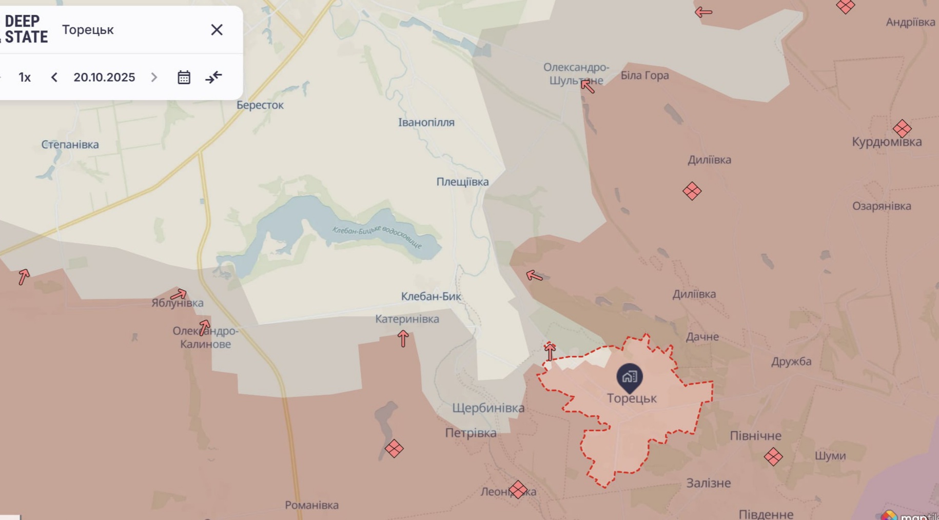 Орієнтовна карта бойових дій станом на 21 жовтня о 14:20 / DeepStateMap Орієнтовна карта бойових дій станом на 21 жовтня о 14:20 / DeepStateMap