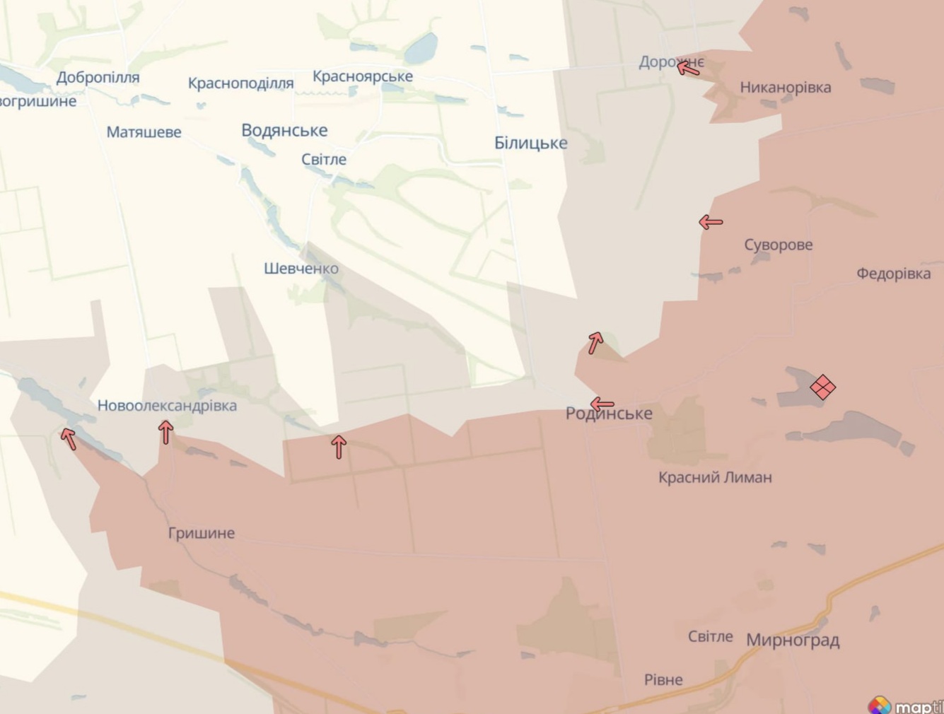 Орієнтовна карта бойових дій на 28 липня о 22:35/DeepStateMap