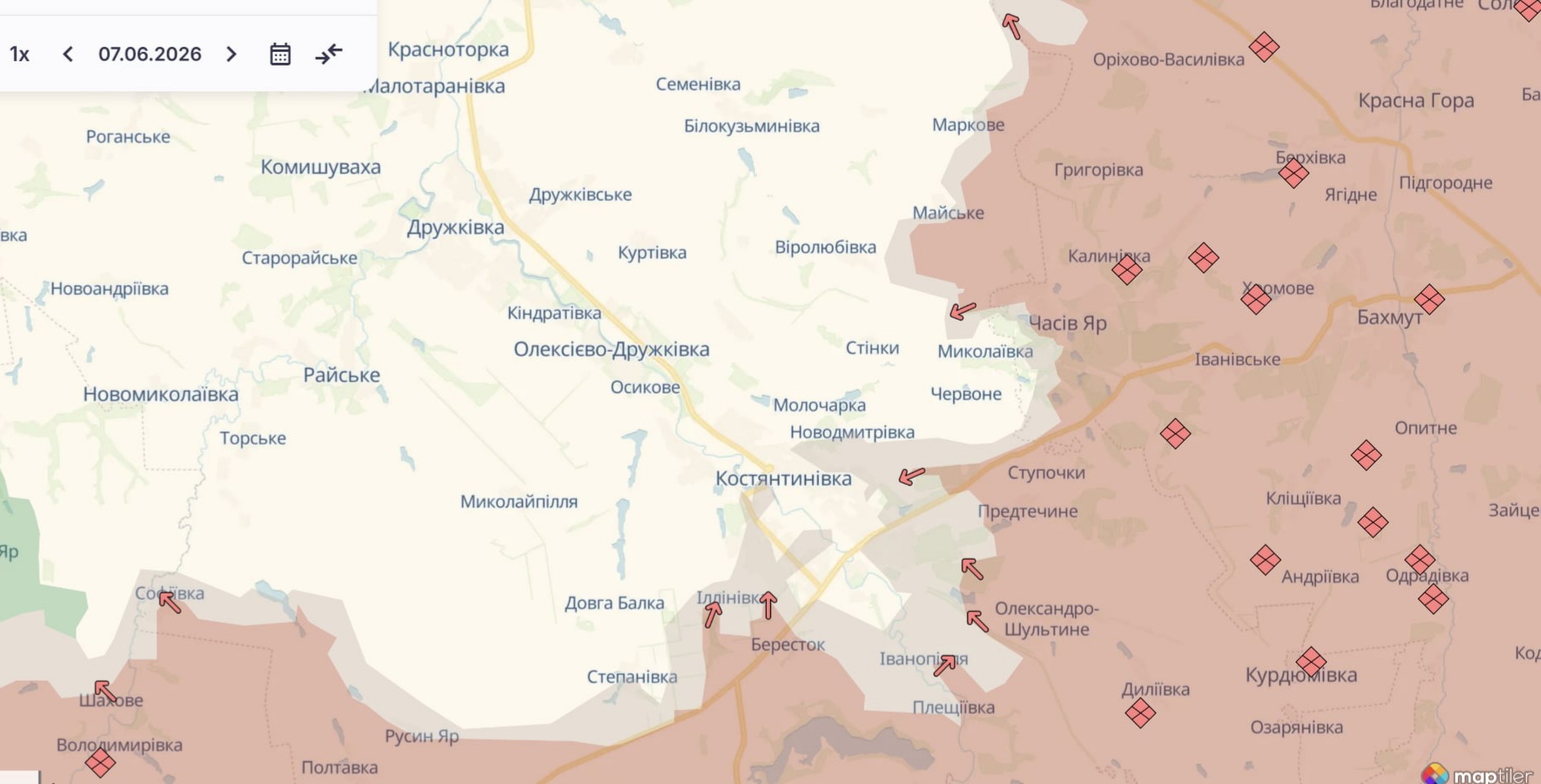 Ориентировочная карта боевых действий по состоянию на 8 июня в 23:58 / DeepStateMap Ориентировочная карта боевых действий по состоянию на 8 июня в 23:58 / DeepStateMap