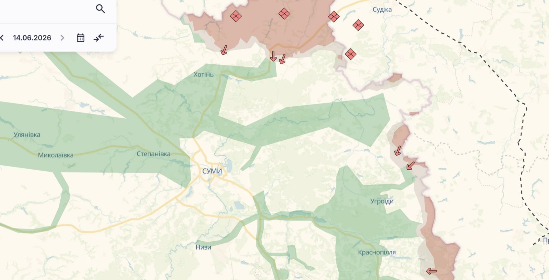 Ориентировочная карта боевых действий на 14 июня в 22:10/DeepStateMap Ориентировочная карта боевых действий на 14 июня в 22:10/DeepStateMap