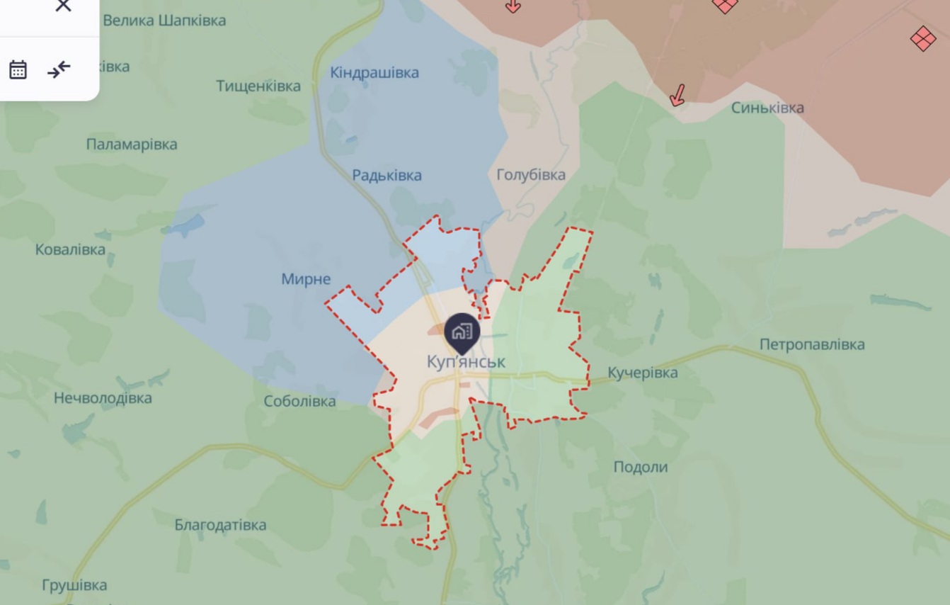 Орієнтовна карта бойових дій від DeepState станом 22:24 7 січня