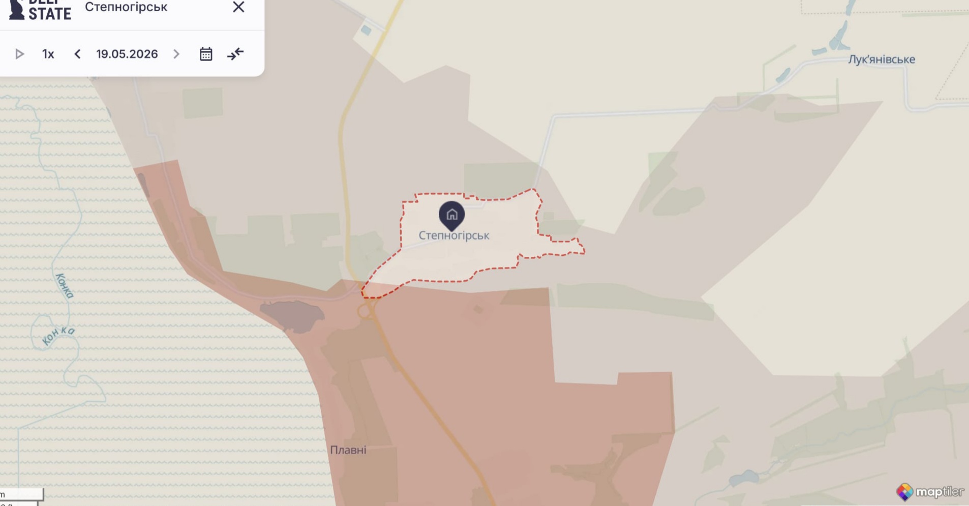 Орієнтовна карта бойових дій на 19 травня о 22:31/DeepStateMap