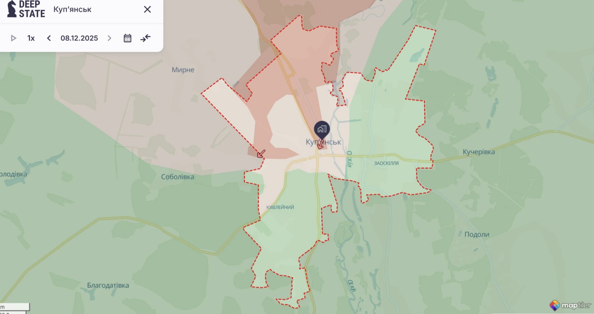Орієнтовна карта бойових дій станом на 8 грудня о 21:05 / DeepStateMap Орієнтовна карта бойових дій станом на 8 грудня о 21:05 / DeepStateMap
