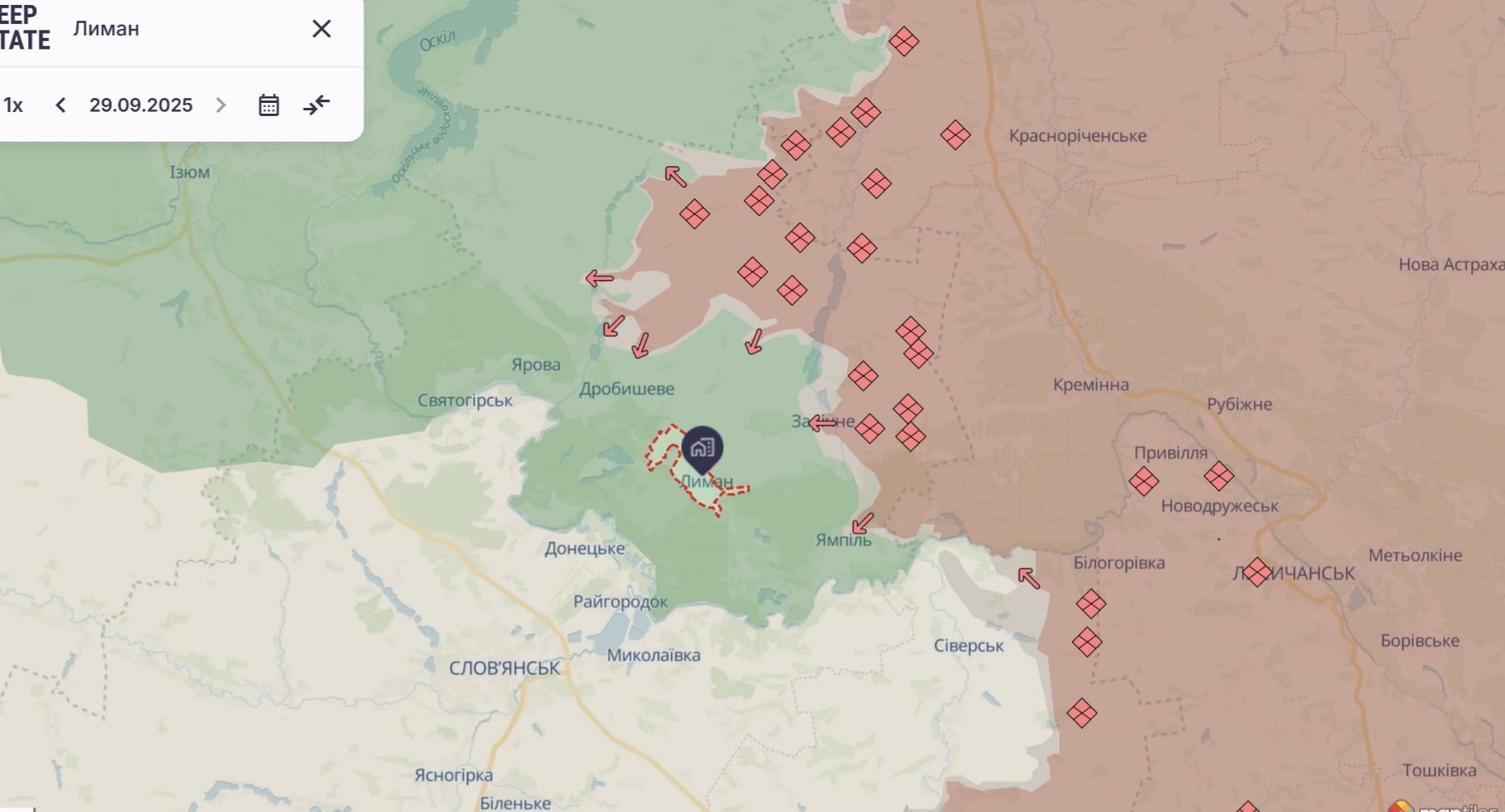 Орієнтовна карта бойових дій станом на 30 вересня о 13:20 / DeepStateMap Орієнтовна карта бойових дій станом на 30 вересня о 13:20 / DeepStateMap