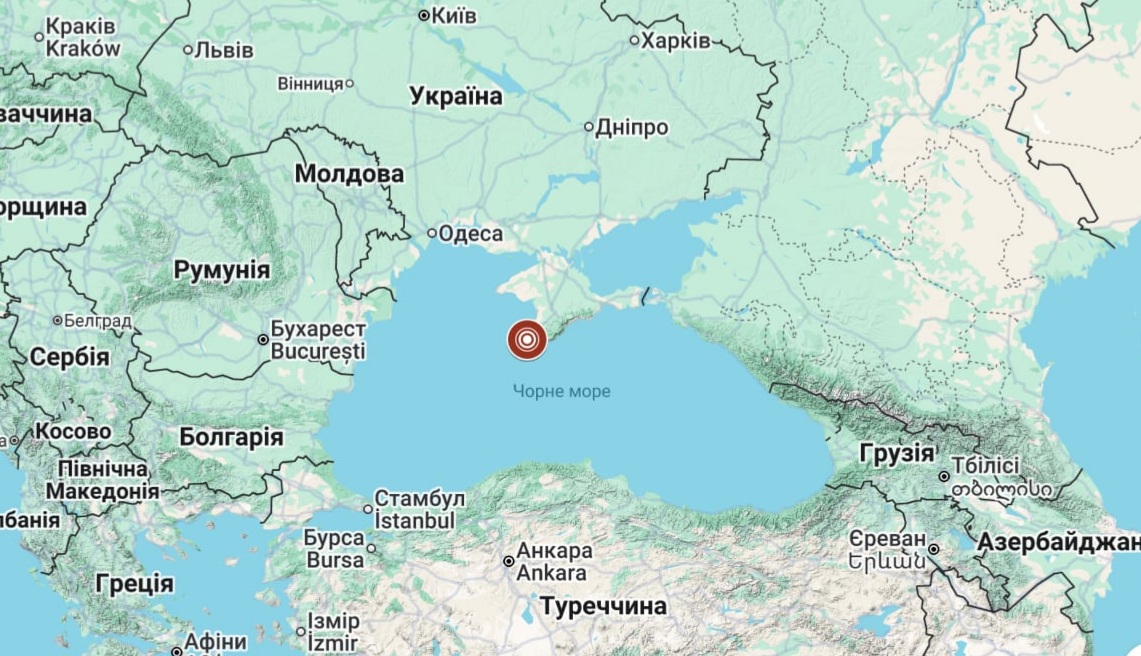 Біля Криму сталися одразу п'ять землетрусів