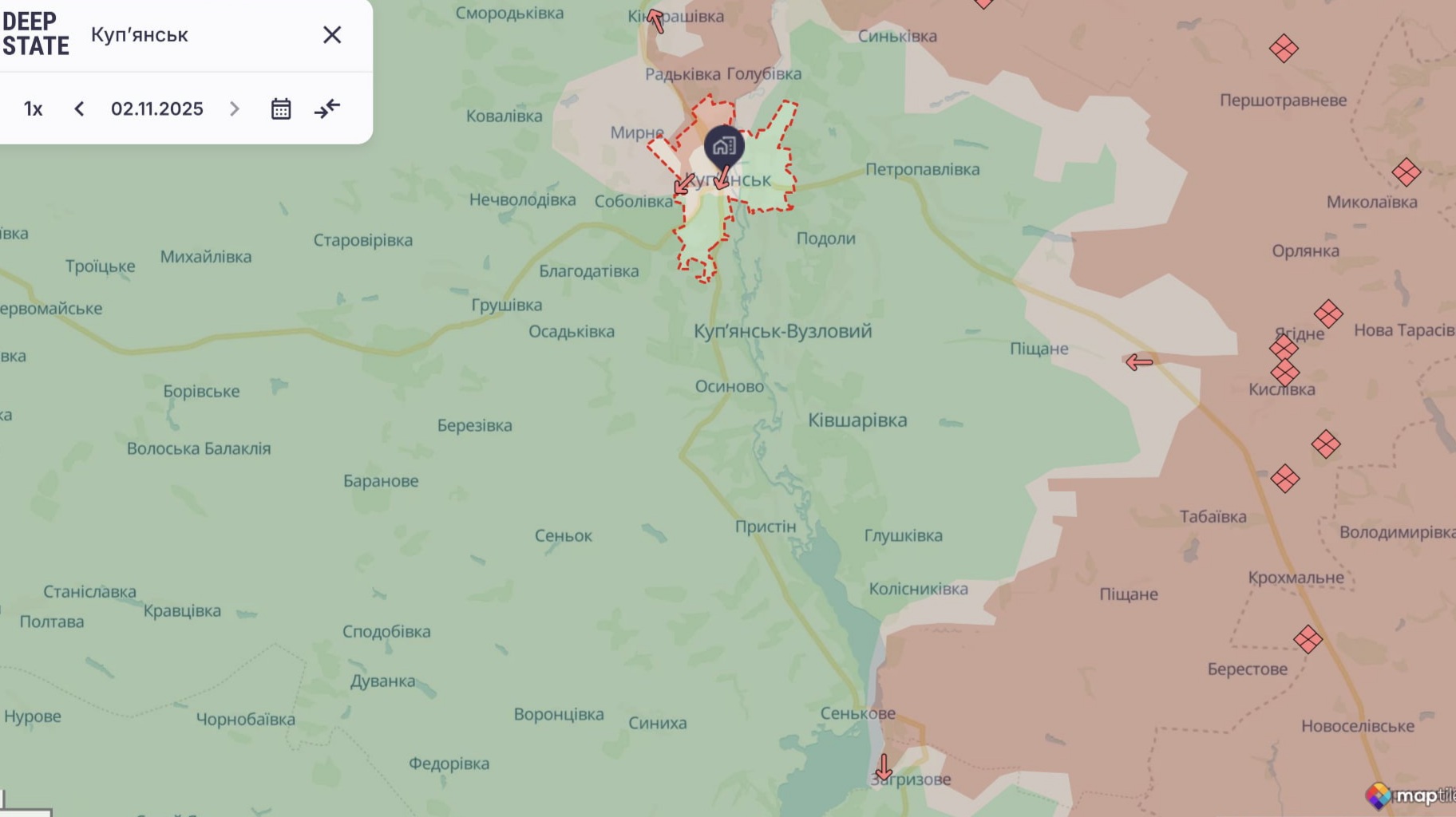 Ориентировочная карта боевых действий на 3 ноября в 13:10/DeepStateMap Ориентировочная карта боевых действий на 3 ноября в 13:10/DeepStateMap