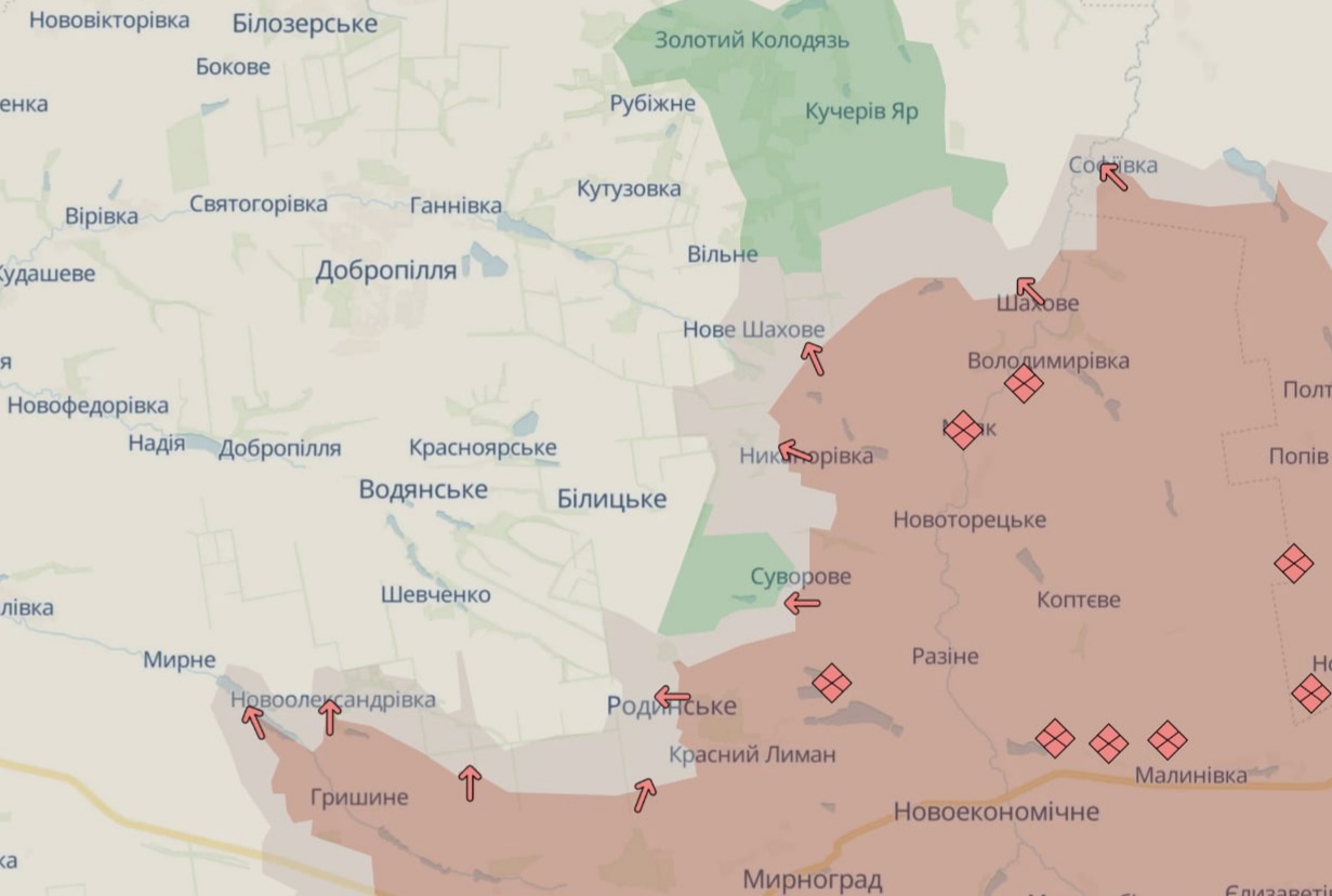 Орієнтовна карта бойових дій станом на 5 червня о 23:42 / DeepStateMap