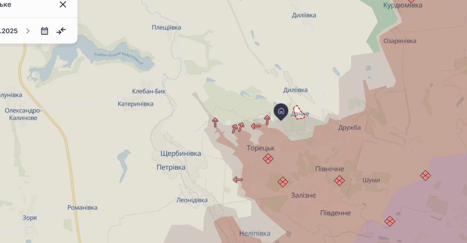 У Торецьку війська РФ намагаються здійснювати штурми центральної частини