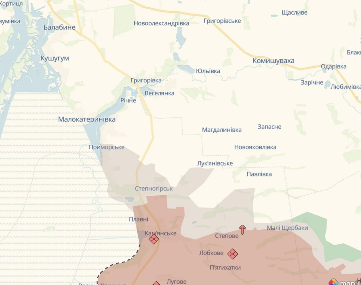 Орієнтовна карта бойових дій на 3 липня о 15:16/DeepStateMap