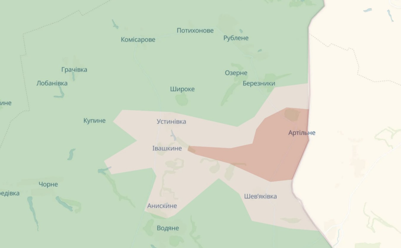 Орієнтовна карта бойових дій на 22 серпня о 14:41/DeepStateMap
