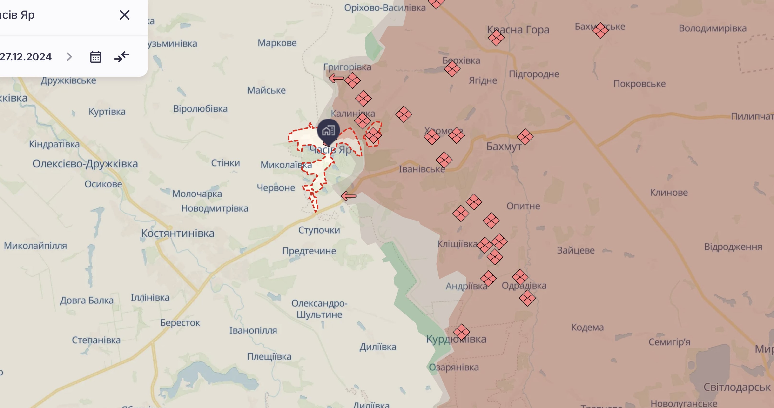 У районі Часового Яру росіяни проводять постійні "м'ясні" штурми