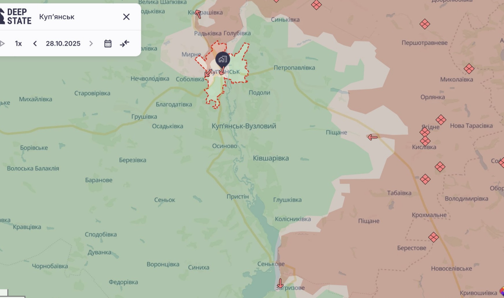 Орієнтовна карта бойових дій станом на 29 жовтня о 14:50 / DeepStateMap Орієнтовна карта бойових дій станом на 29 жовтня о 14:50 / DeepStateMap