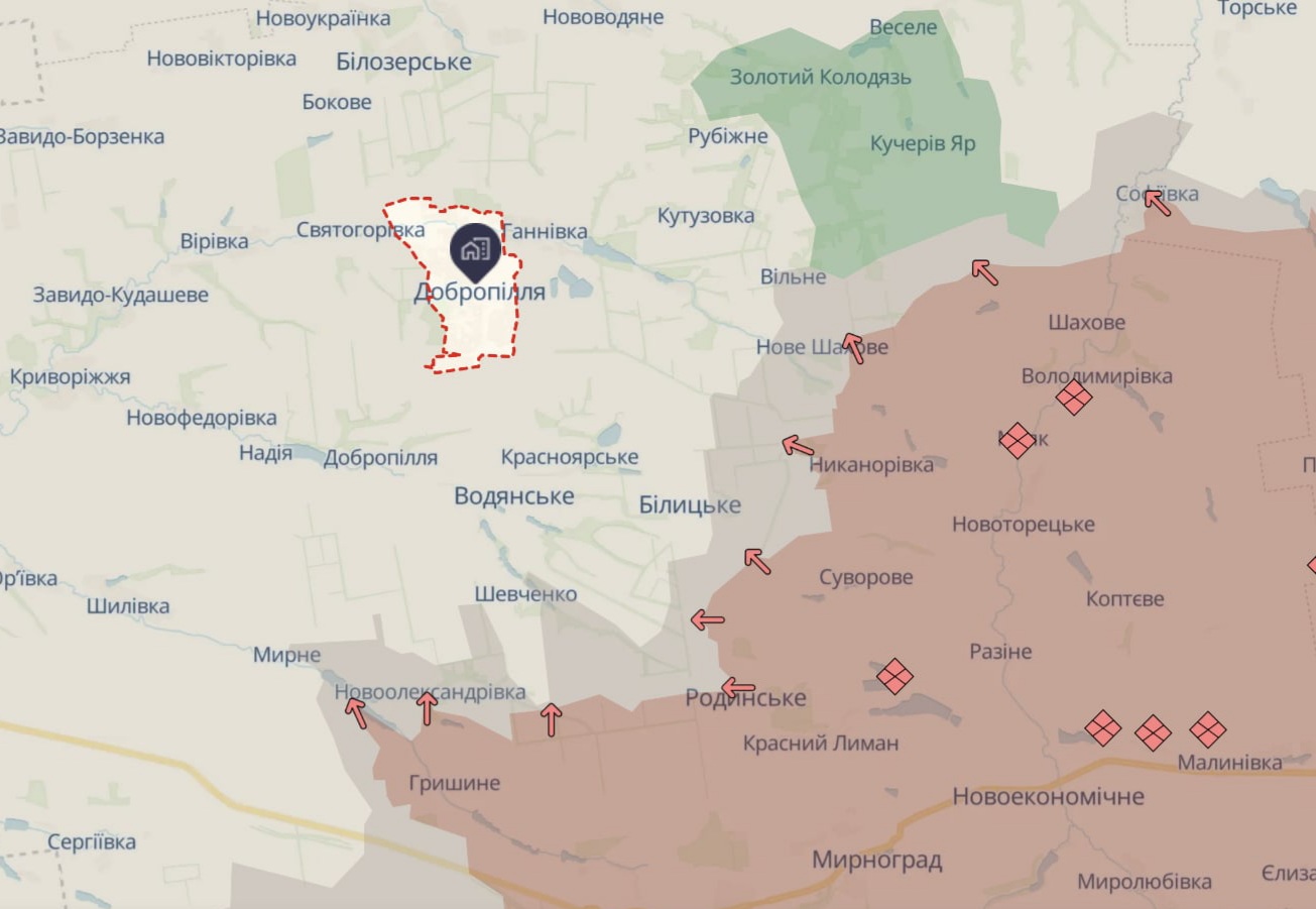 Орієнтовна карта бойових дій на 11 серпня о 22:53/DeepStateMap