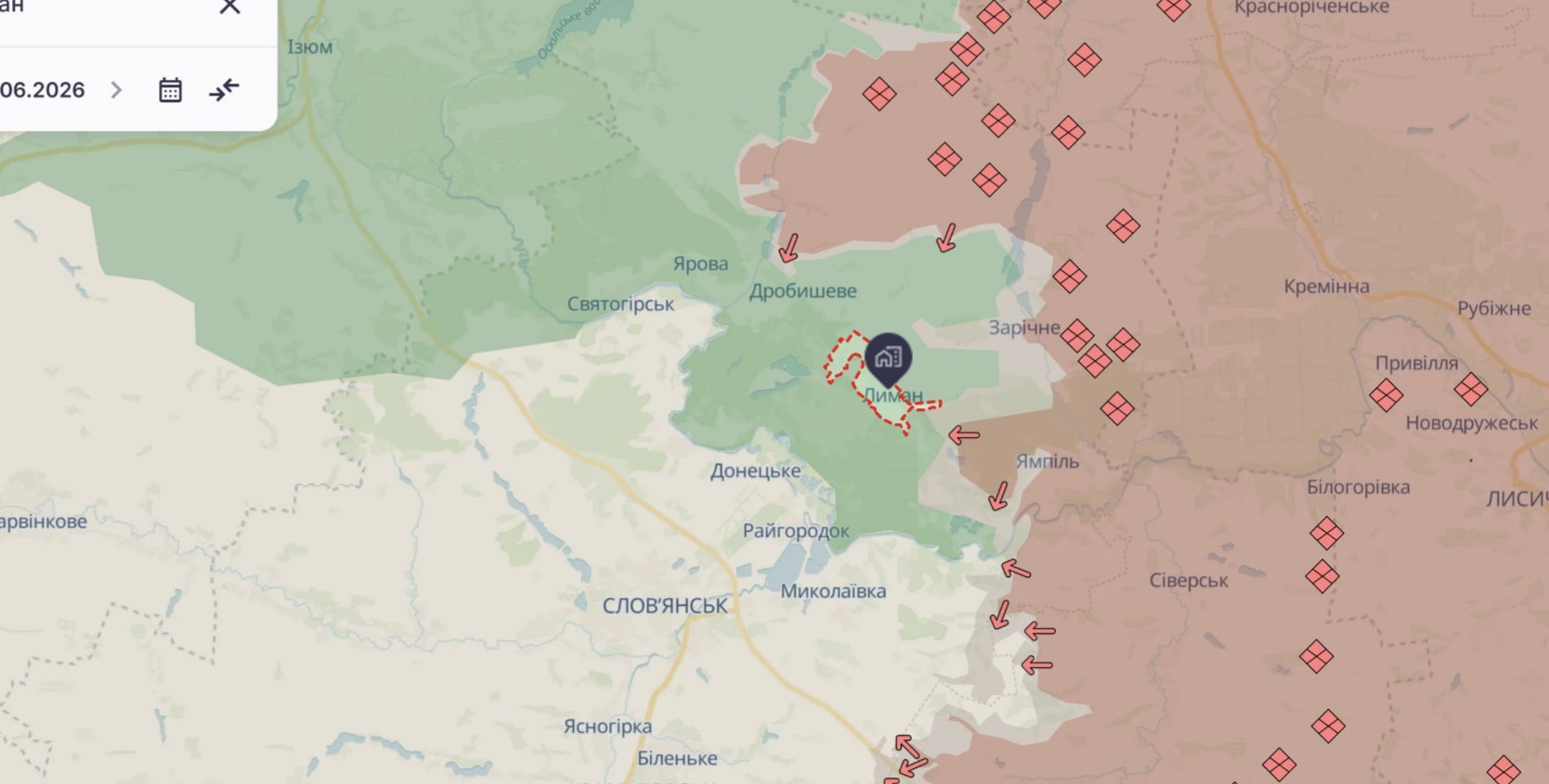 Орієнтовна карта бойових дій на 28 червня о 20:15/DeepStateMap