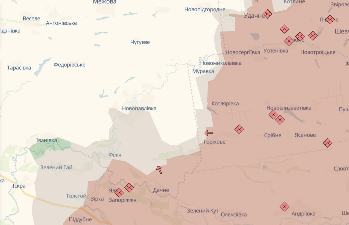 Орієнтовна карта бойових дій на 26 липня о 23:19/DeepStateMap