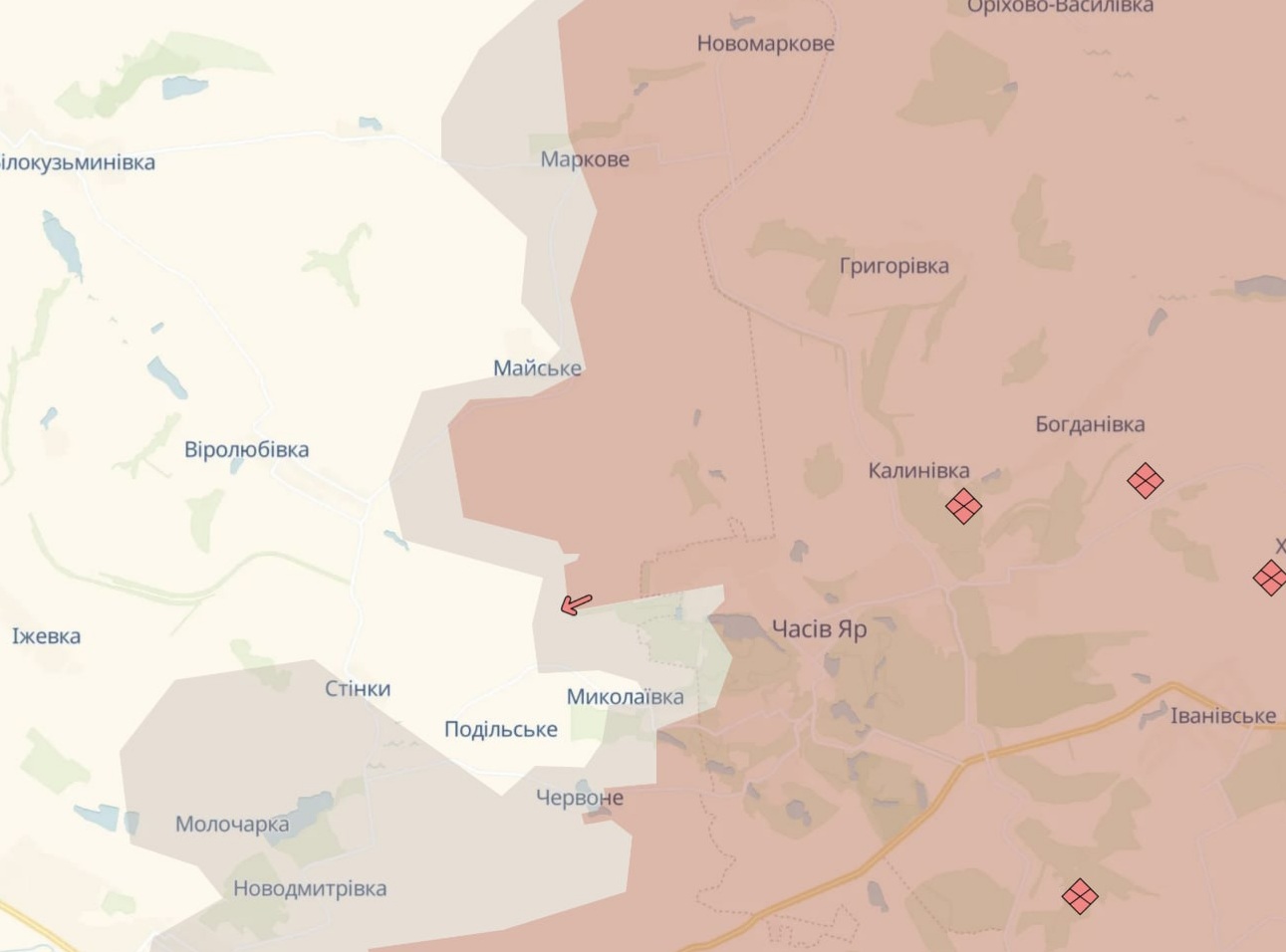 Орієнтовна карта бойових дій на 13 вересня о 17:06/DeepStateMap