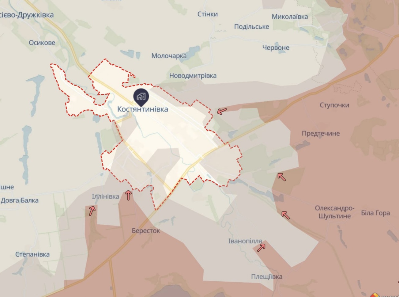 Орієнтовна карта бойових дій станом на 12 червня о 16:48 / DeepStateMap