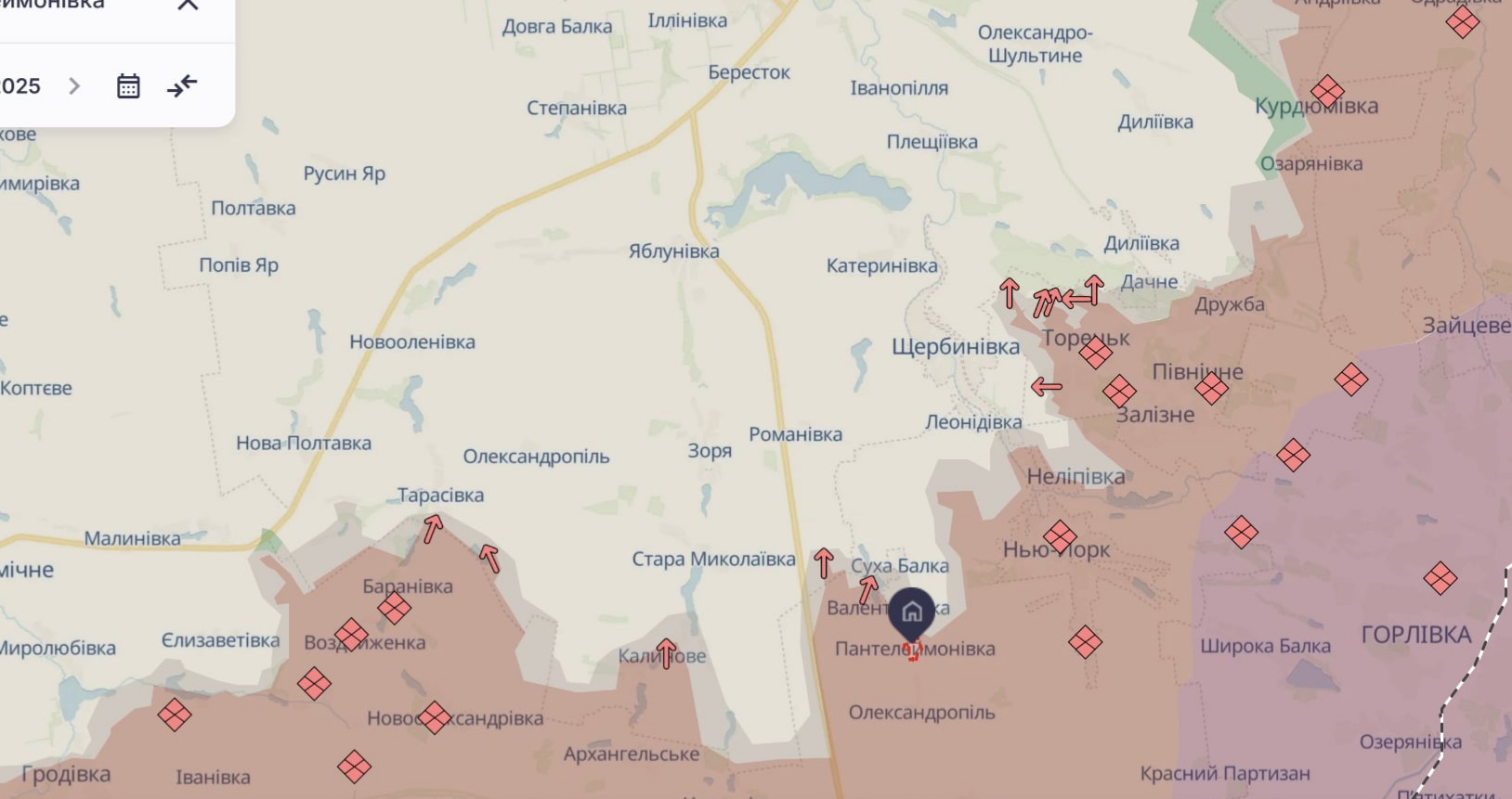Війська РФ накопичують сили на краматорському напрямку, а біля Пантелеймонівки намагаються вирівнювати фланги