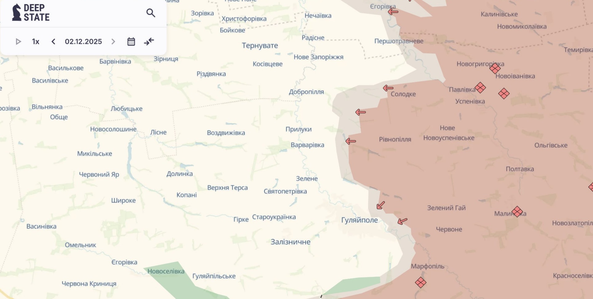 Росіяни окупували три села та просунулися в Покровську та біля Гуляйполя — DeepState