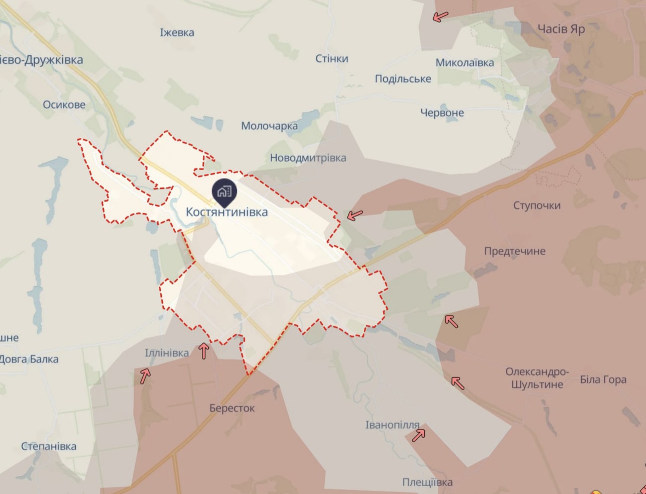 Орієнтовна карта бойових дій на 22 червня о 17:01/DeepStateMap