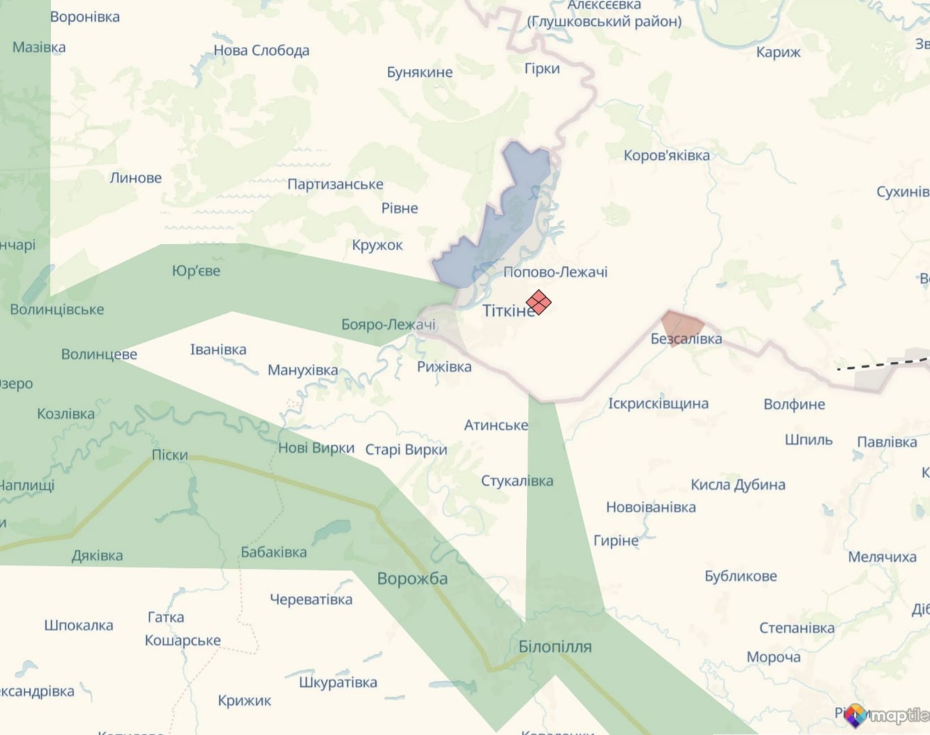 Орієнтовна карта бойових дій на 3 липня о 15:16/DeepStateMap