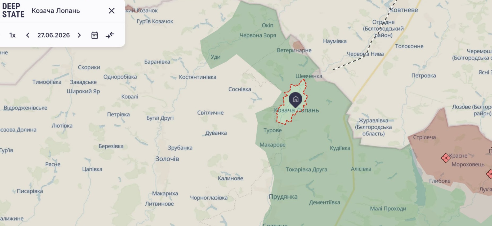 Орієнтовна карта бойових дій на 28 червня о 20:15/DeepStateMap