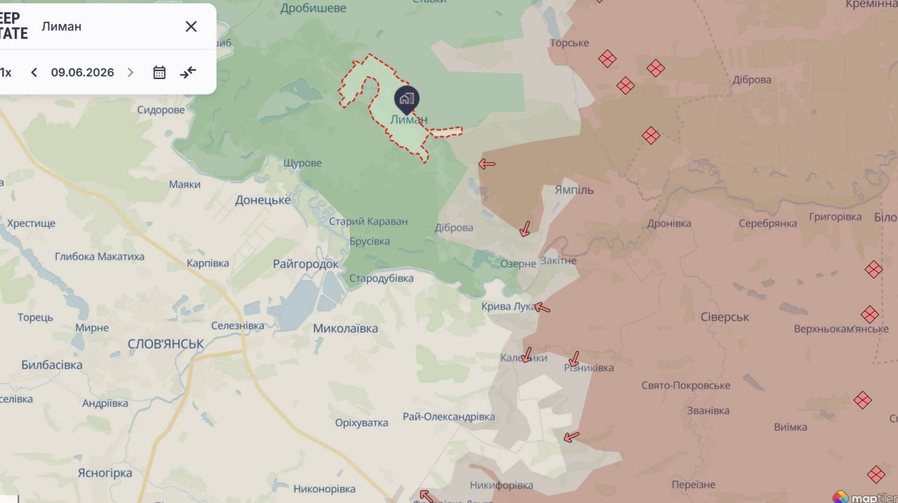 Ориентировочная карта боевых действий на 9 июня в 22:35/DeepStateMap Ориентировочная карта боевых действий на 9 июня в 22:35/DeepStateMap