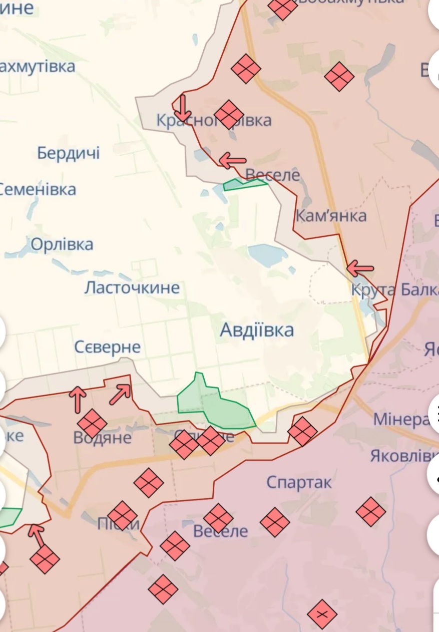 Ситуация в Авдеевке - Российские войска пытаются окружить город - карта -новости Украины - ZN.ua