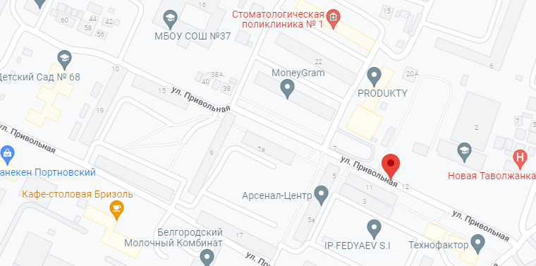 Мапа Бєлгорода