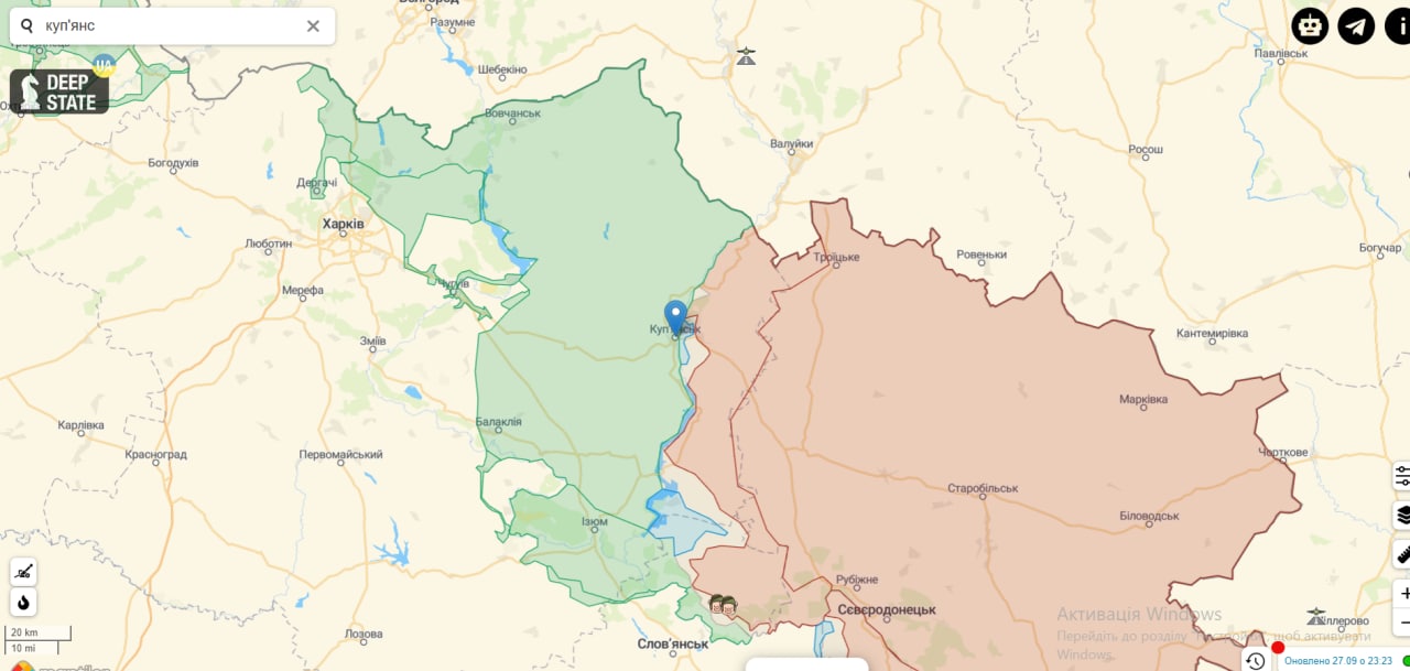 Карта боевых действий на 28 сентября - Deepstatemap обновил данные - ZN.ua