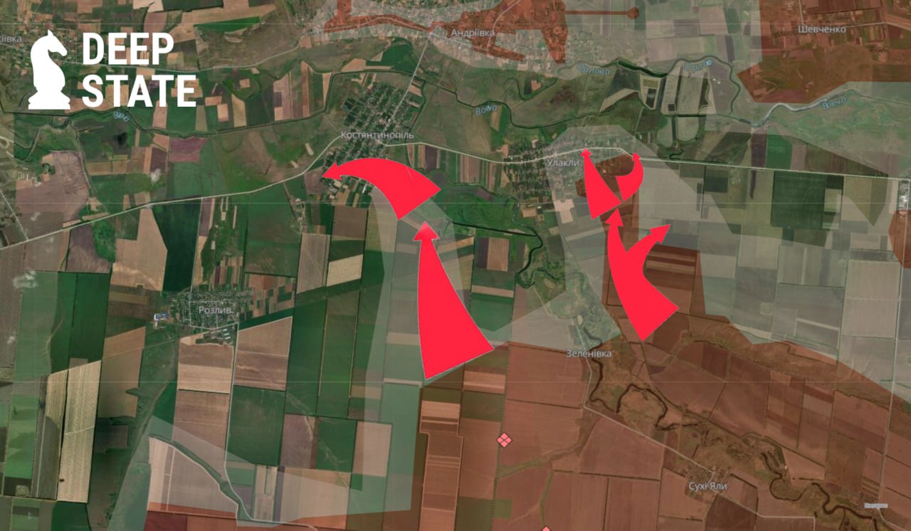 Линия фронта в районе Курахового по состоянию на 15 февраля/DeepStateMAP