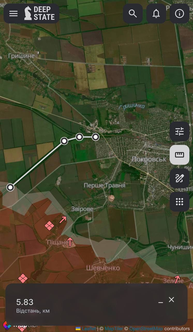 Возможен маневр русских войск в районе Покровска. Возможен маневр русских войск в районе Покровска.