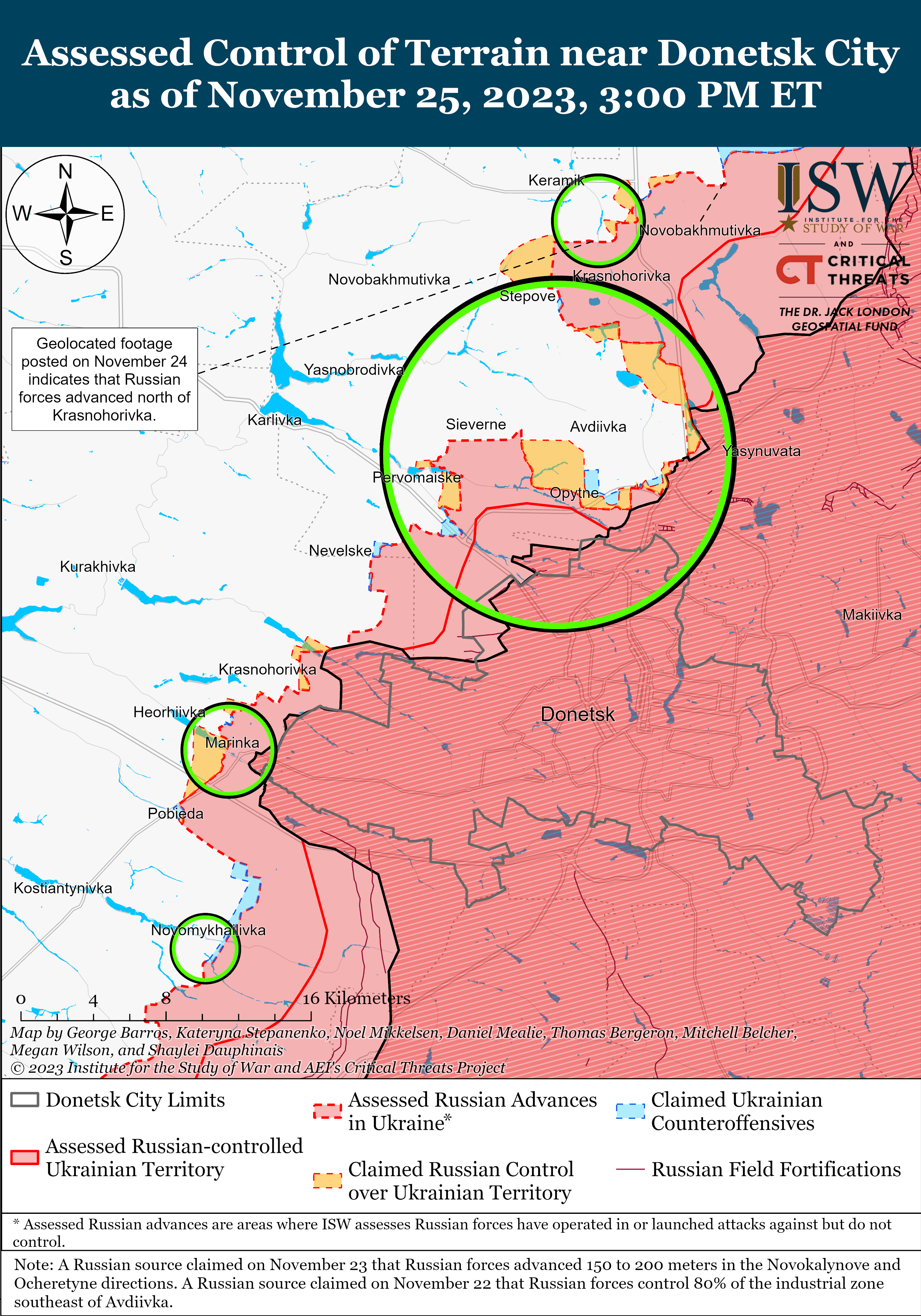 Avdiivka and Donetsk City Battle Map Draft November 25,2023.png (1.96 MB) Avdiivka and Donetsk City Battle Map Draft November 25,2023.png (1.96 MB)