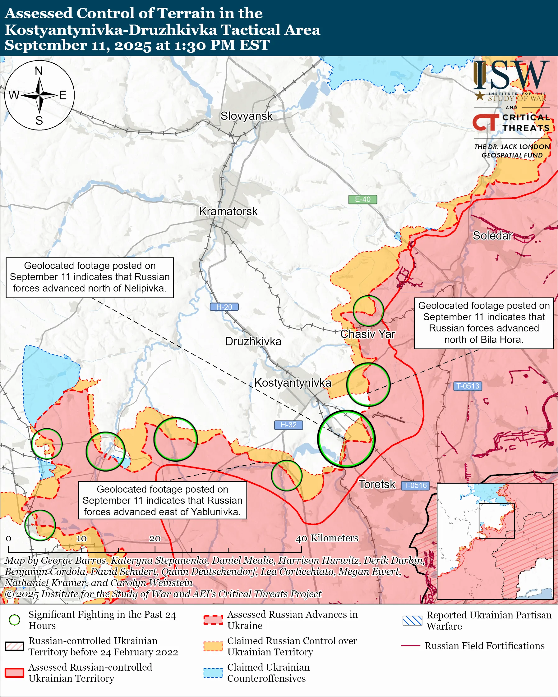 Kostyantynivka-Druzhkivka-Tactical-Area-September-11-2025/ISW Kostyantynivka-Druzhkivka-Tactical-Area-September-11-2025/ISW