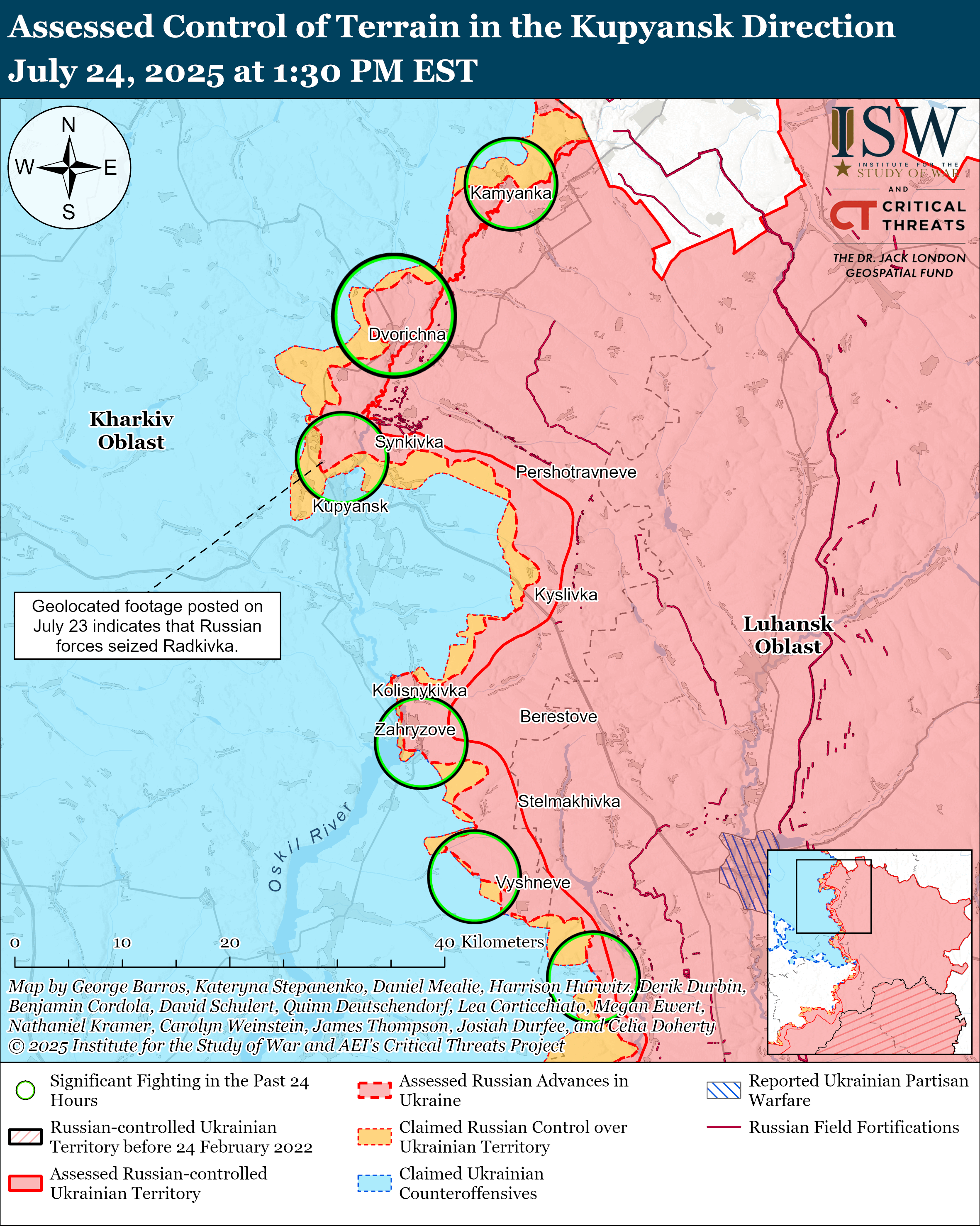 Kupyansk Direction July 24, 2025 / ISW Kupyansk Direction July 24, 2025 / ISW