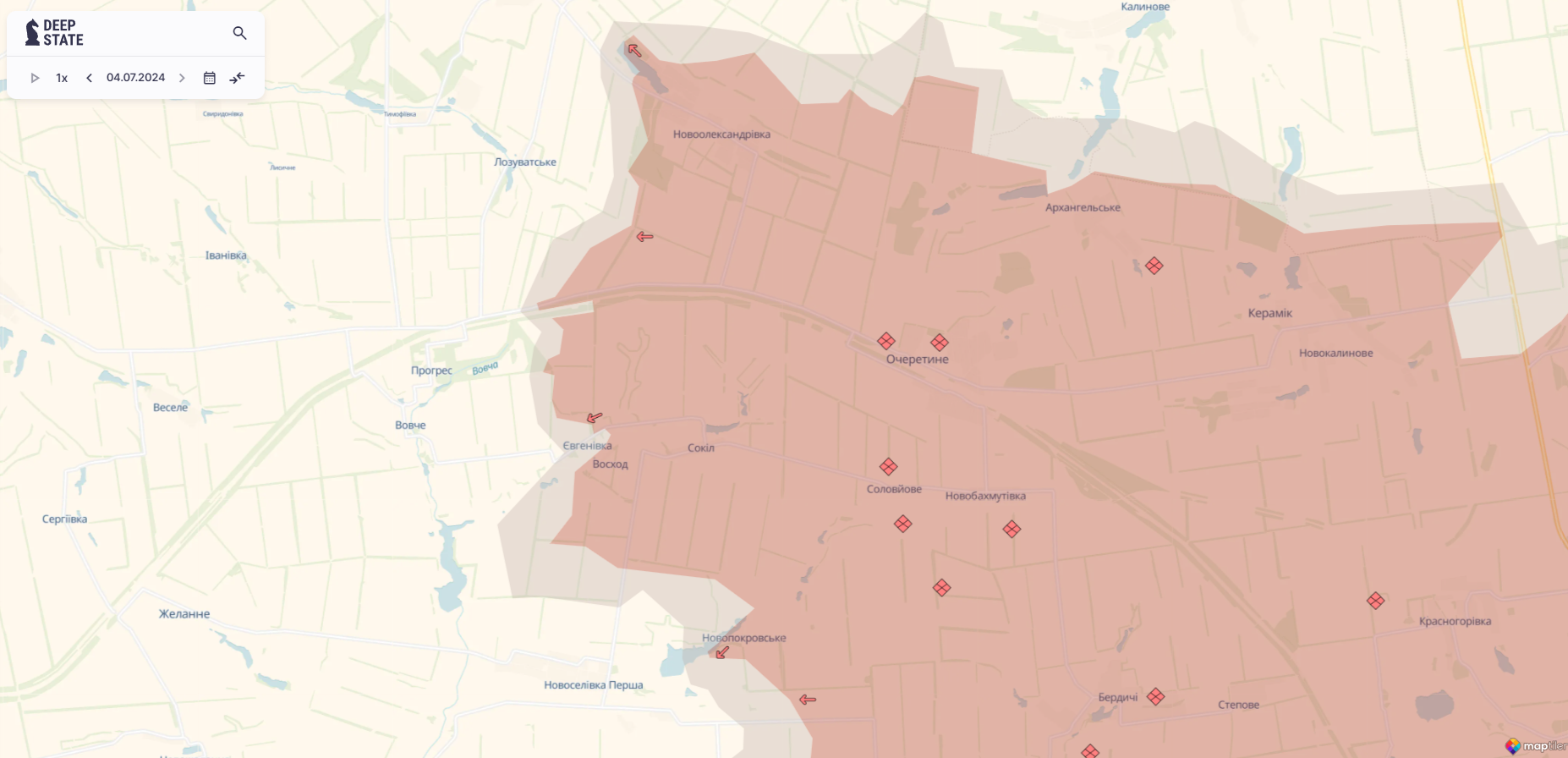 Ориентировочная карта боевых действий / DeepStateMAP