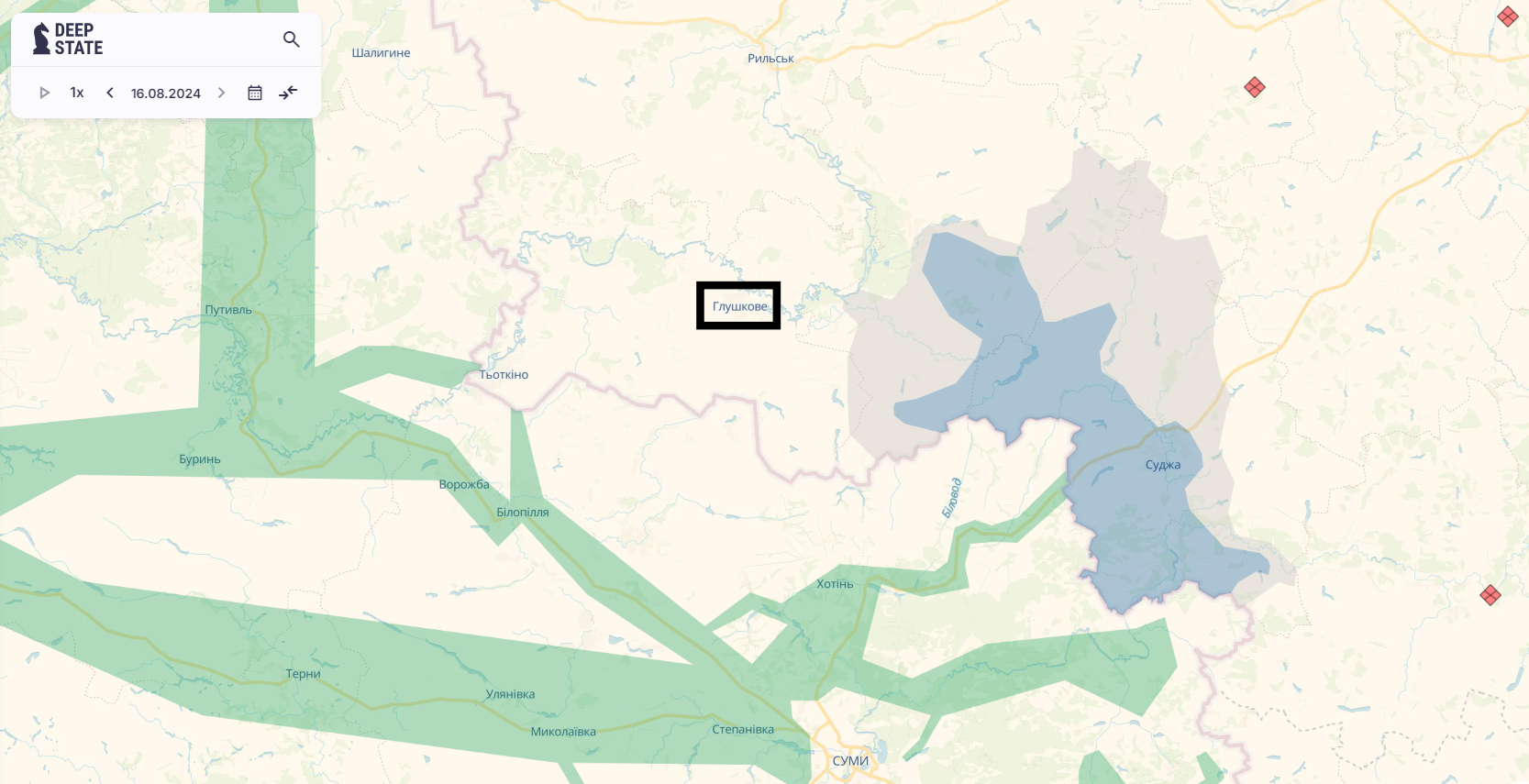 Ориентировочная карта боевых действий / DeepStateMAP